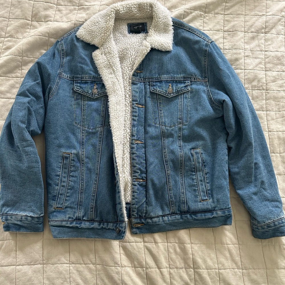 Forever 21 Cream Sherpa Jacket